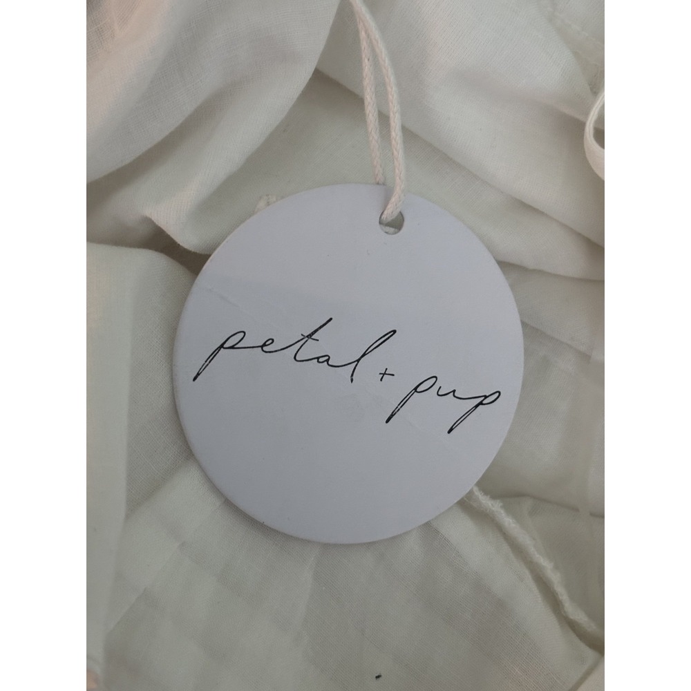 Petal & Pup Women's Alice Bow Back Midi Dress Womens Medium White Poplin NEW NWT - Picture 4 of 6
